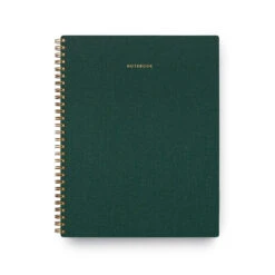 3 Subject Notebook Hunter Green Grid