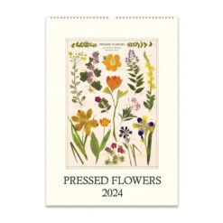 2024 Pressed Flowers Wall Calendar