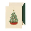 Crane Candlelight Christmas Tree Engraved Cards Box Of 10