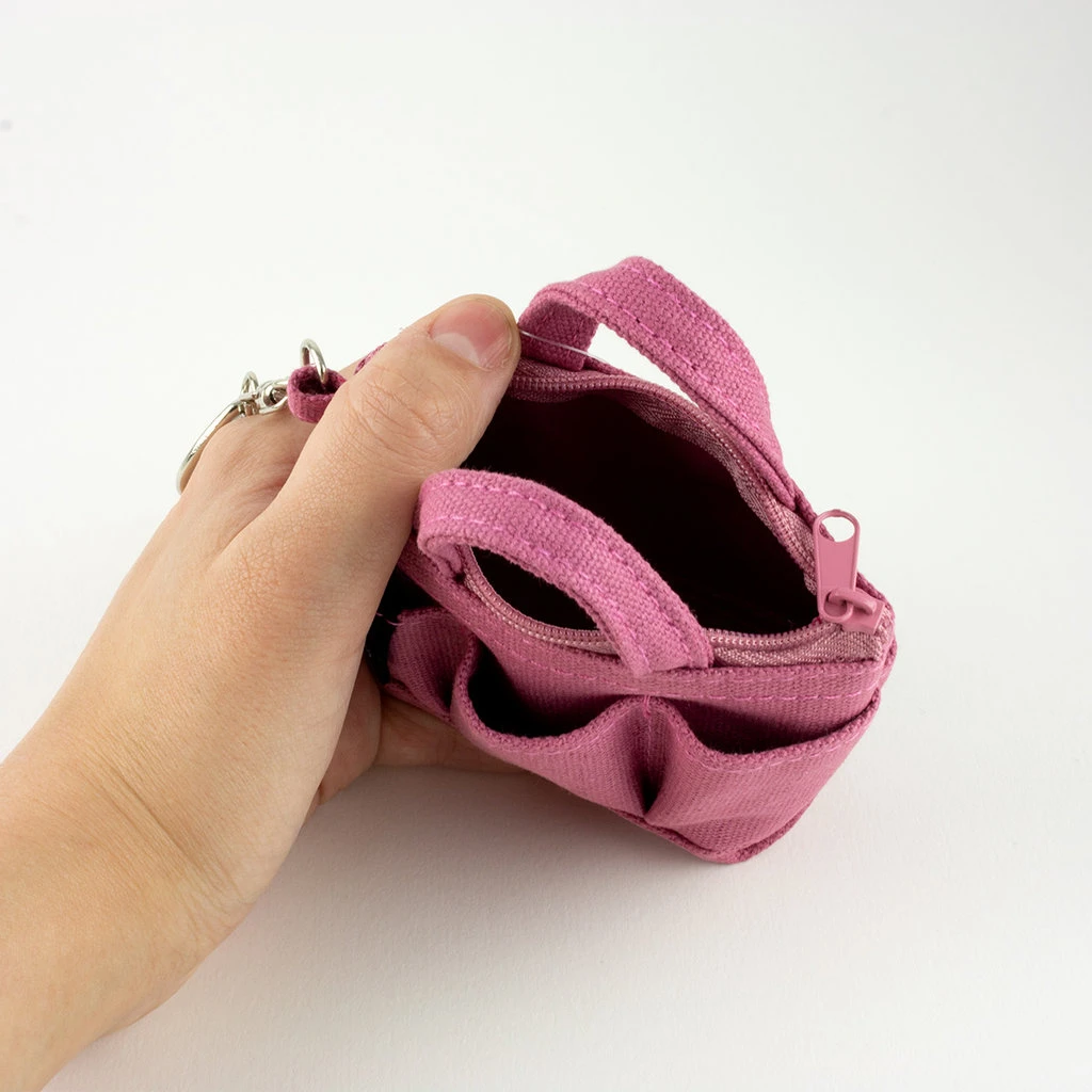 Delfonics Key Chain Mini Tote - Pink 3 Delfonics Key Chain Mini Tote - Pink - Image 3