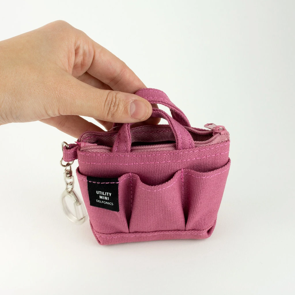 Delfonics Key Chain Mini Tote - Pink 4 Delfonics Key Chain Mini Tote - Pink - Image 4