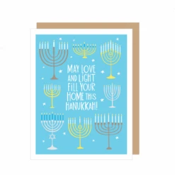 Eight Menorahs Hanukkah Cards Box Of 8