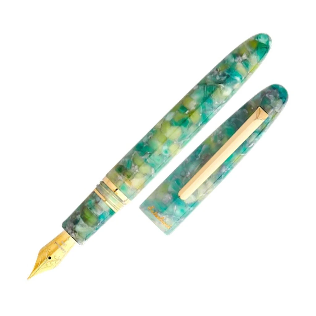 Esterbrook Estie Sea Glass Gold Fountain Pen Journaler 1 Esterbrook Estie Sea Glass Gold Fountain Pen Journaler