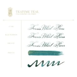 Teatime Teal Calligraphy Ink 28ml -Creative Corner Deals Store ferris wheel press teatime teal calligraphy ink 28 2