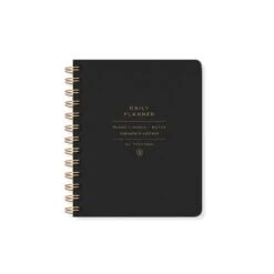 Standard Black Vegan Leather Undated Planner