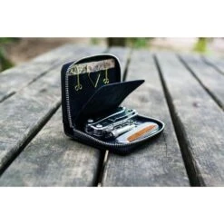 Leather EDC Wallet Black -Creative Corner Deals Store galen leather leather edc wallet black 2