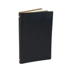Leather Pocket Notebook - Midnight Black
