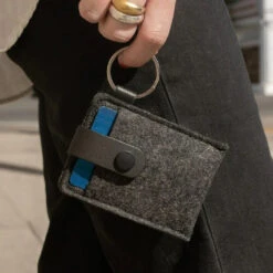Merino Wool Key Card Case - Charcoal -Creative Corner Deals Store graf lantz merino wool key card case charcoal 2