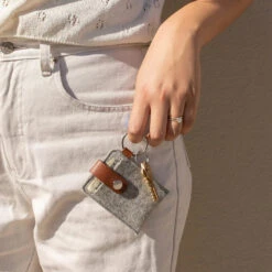 Merino Wool Key Card Case - Granite -Creative Corner Deals Store graf lantz merino wool key card case granite 2