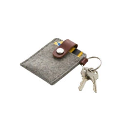 Merino Wool Key Card Case - Granite