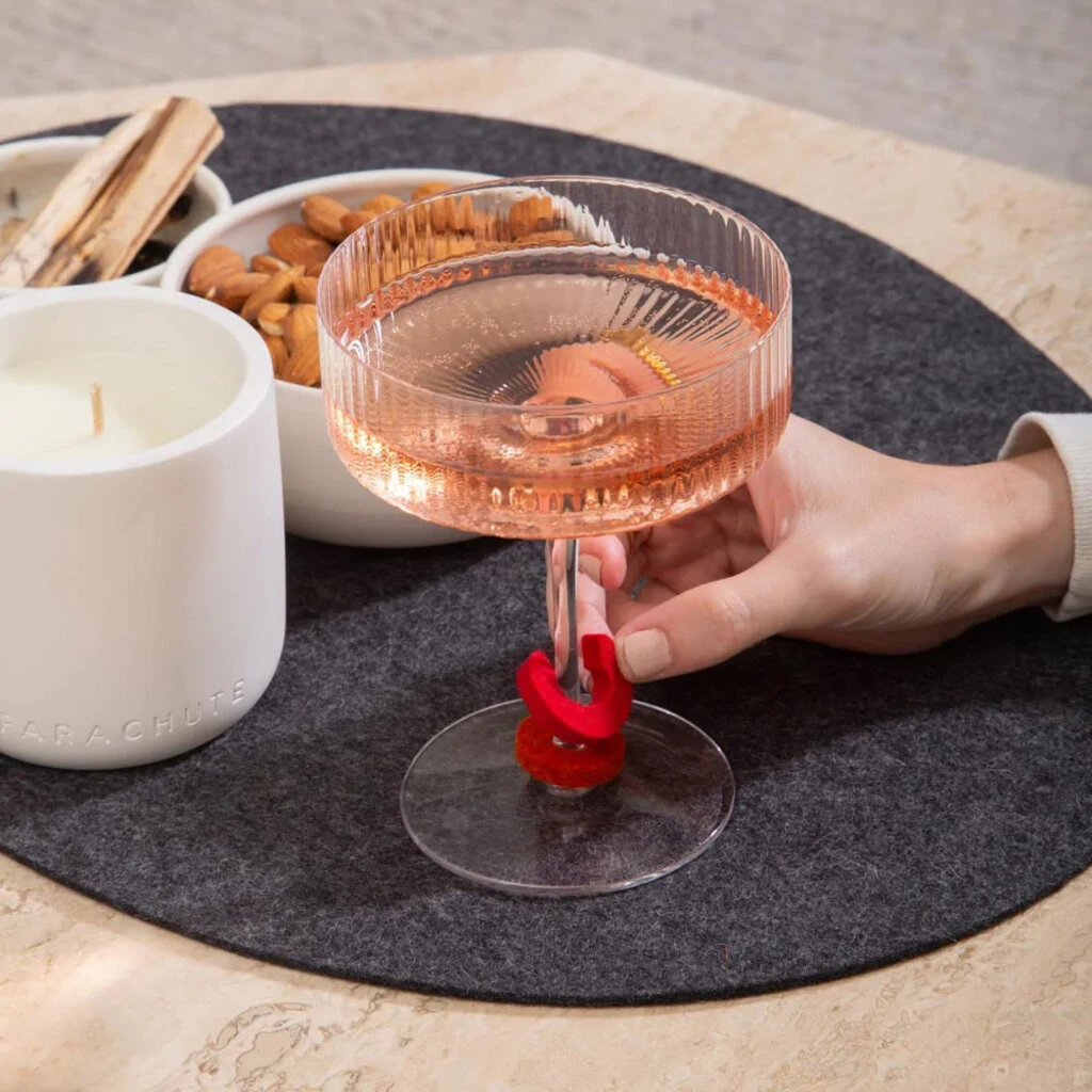 Wine-O's Merino Wool Glass Markers - Midcentury 3 Wine-O's Merino Wool Glass Markers - Midcentury - Image 3