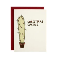 Christmas Cactus Supreme Letterpress Card -Creative Corner Deals Store hat wig glove christmas cactus supreme letterpress 2
