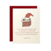 Down The Chimney Christmas Letterpress Card