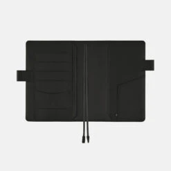 Leather: TS Basic Black A5 Hobonichi Techo [COVER ONLY] -Creative Corner Deals Store hobonichi leather ts basic black a5 hobonichi tech 2