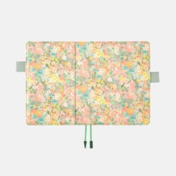 Liberty Fabrics: Hollyhocks Orange A5 Hobonichi Techo [COVER ONLY] -Creative Corner Deals Store hobonichi liberty fabrics hollyhocks orange a5 hob 3