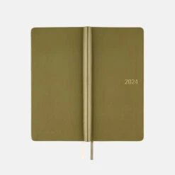[sold Out] Leather: Olive Green Weeks 2024 Hobonichi Techo -Creative Corner Deals Store hobonichi sold out leather olive green weeks 2024 4