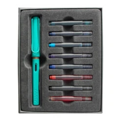 Lamy Safari Gift Set Aquamarine With Ink Cartridges