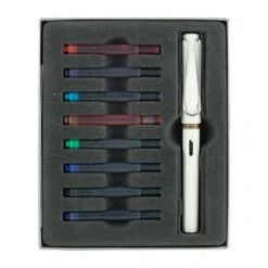 Lamy Safari Gift Set White With Ink Cartridges
