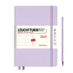 2024 A5 Weekly Hardcover Planner - Lilac