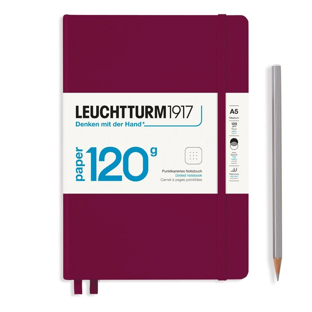 Leuchtturm A5 Port Red 120g Edition Hardcover Notebook Dot 1 Leuchtturm A5 Port Red 120g Edition Hardcover Notebook Dot