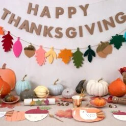 Meri-Meri Felt Leaves Thanksgiving Garland -Creative Corner Deals Store meri meri felt leaves thanksgiving garland 3