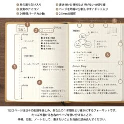 Diary Hibino A6 Blue-Green 2024 14 Diary Hibino A6 Blue-Green 2024 -Creative Corner Deals Store midori diary hibino a6 blue green 2024 4