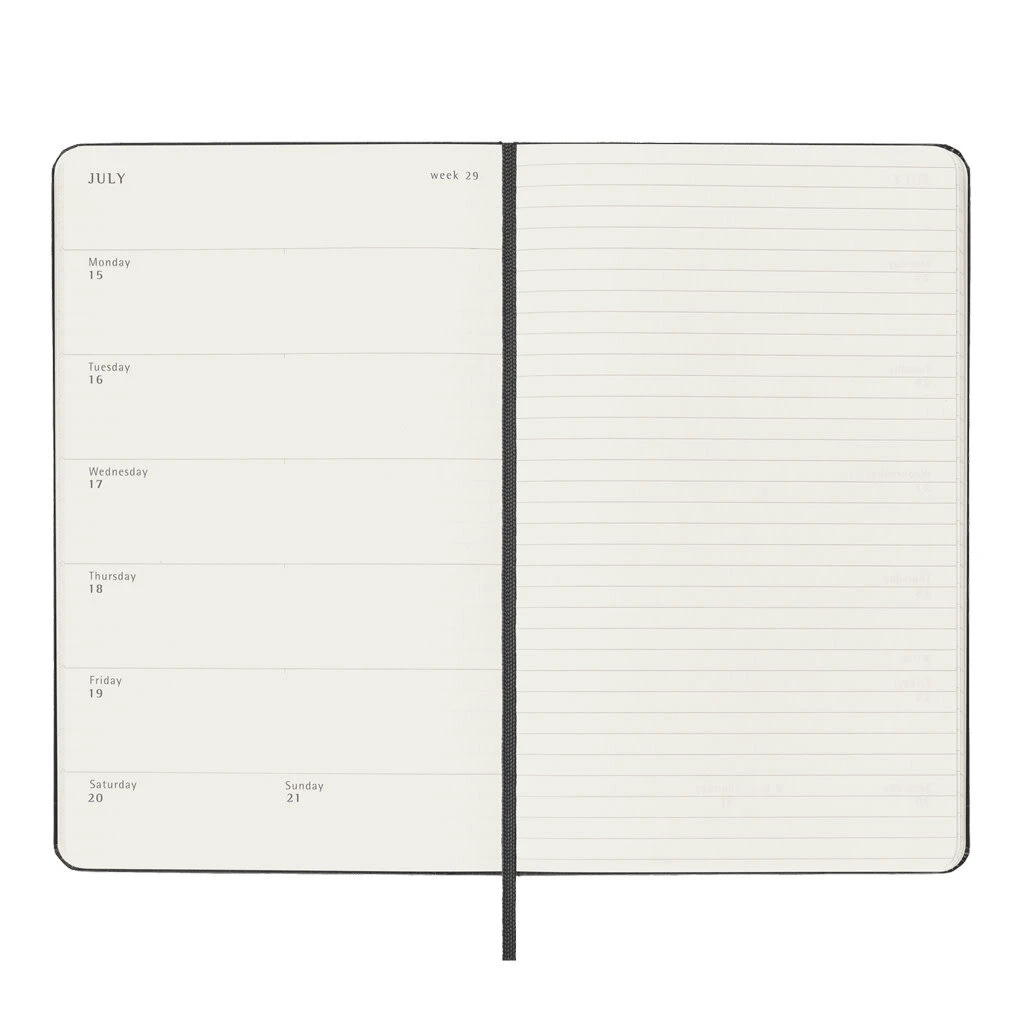 Moleskine 2024 Weekly Hardcover Planner Notebook - Large Black 3 Moleskine 2024 Weekly Hardcover Planner Notebook - Large Black - Image 3
