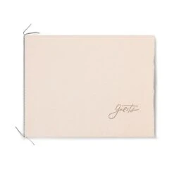 Blush Handmade Paper Letterpress Guest Book
