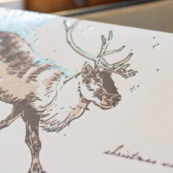 Christmas Wishes Menagerie Greeting Letterpress Card -Creative Corner Deals Store oblation papers press christmas wishes menagerie g 2