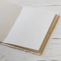 Cream Handmade Paper Letterpress Mini Guest Booklet -Creative Corner Deals Store oblation papers press cream handmade paper letterp 3