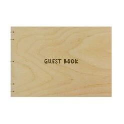 Hand-bound Birch Letterpress Guest Book