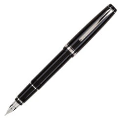 Pilot Falcon Resin Black And Rhodium Fountain Pen