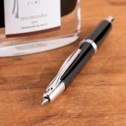 Pilot Vanishing Point Black & Rhodium Fountain Pen -Creative Corner Deals Store pilot pilot vanishing point black rhodium fountain 2