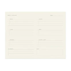 Weekly Overview Notepad
