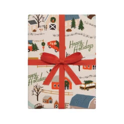 Holiday Farm Wrap - 3 Sheets -Creative Corner Deals Store rifle paper holiday farm wrap 3 sheets 2