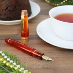Sailor Pro Gear King Of Pen Tea Time Christmas Spice Tea Fountain Pen Limited Edition Medium -Creative Corner Deals Store sailor sailor pro gear king of pen tea time christ 2