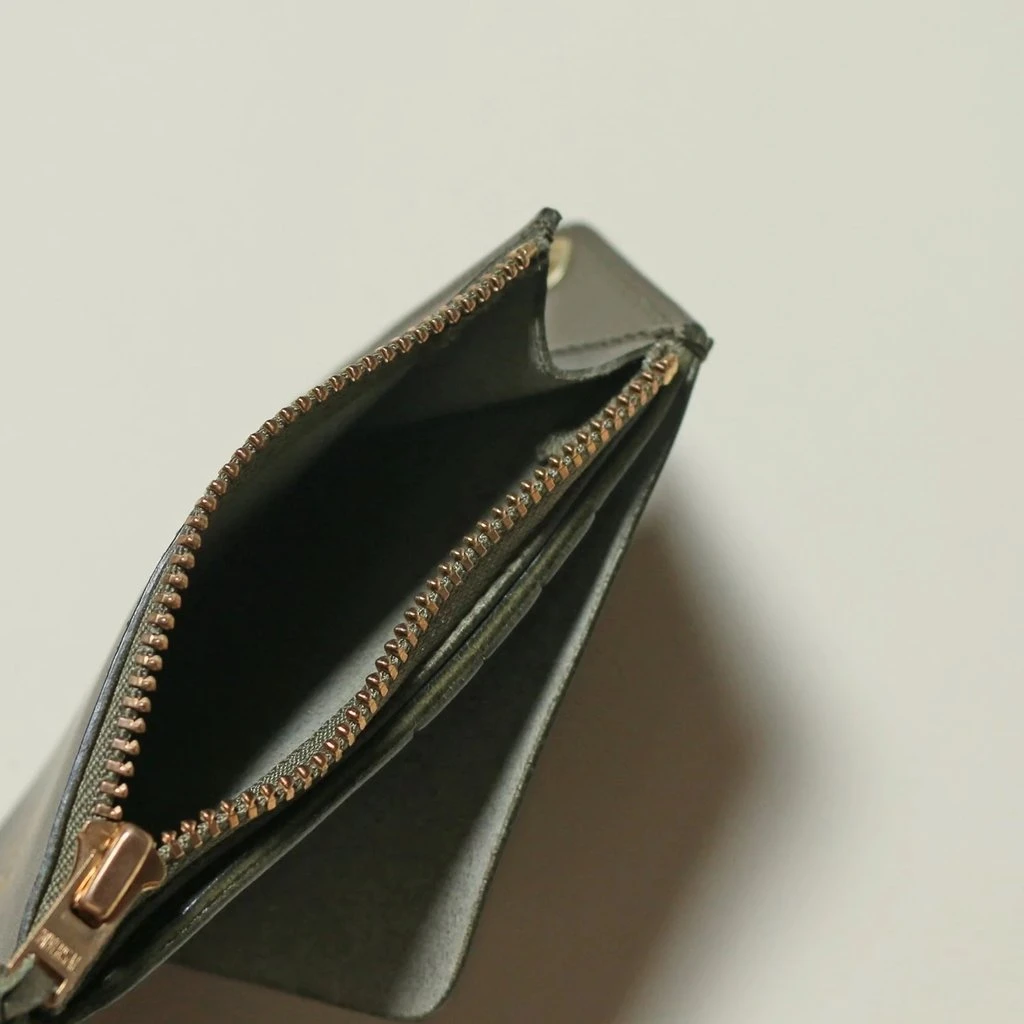 HTS Leather Wallet Olive Green 5 HTS Leather Wallet Olive Green - Image 5